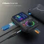 Car MP3 Bluetooth Player Large Screen Card USB Bluetooth FM Transmitter for Hand Free Driving Car Charger Compatible with Voice Assistant