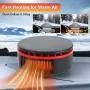 2 In 1 Car 360° Rotating Heater Fan Car Heater Fan Portable Car Heater with Cooling Function 150W 12V Windshield Defroster