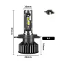 WEKEOLF Car LED Headlight H4/H7/H11/9005/9006 IP68 Waterproof High Brightness 360° Adjustable Car Lighting V2T