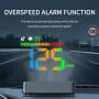 Car HUD Head-up Display GPS Multi-function Speedometer HD Instrument Display Over-speed Warning for All Vehicle