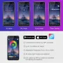 72LED One For Four Car Interior Ambient Foot Strip Light Backlight Remote App Music Control RGB Decorative Lamps