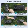 QS213 12V 6000mAh / 10000mAh Portable Multifunction Inflatable Blower Jump Starter All-in-One Dual-screen Digital Display Fast Charging Power Bank