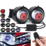 LED Headlight with Dual Dynamic Devil Eye Design Multiple Modes for Cars Motorcycles Universal
