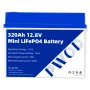 PWOD 12.8V 320Ah 3840Wh Mini LiFePO4 Battery Storage Box RV & Boat Lithium Battery Built-in BMS IP65 Protection