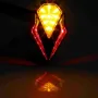 Pair 12V Diamond Shaped Dual Lights LED Motorcycle Turn Warning Waterproof Daytime Running Lamp