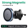 UGREEN Magnetic Car Phone Holder Wireless Charger Stand for Magsafe Car Charger LED Light for iPhone 16 15 14 Pro Max Charging