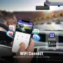 AZDOME M301 Ultra HD WiFi Dash Cam 2K+720P 2 Channel Dual Dash Cam With WiFi GPS Smart Voice Control Front & Rear Dual Lenses