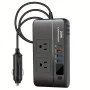 200W Car Inverter DC 12V to 110V AC Power Inverter for Car Charger Adapter with PD 20W USB-C Dual USB Ports and QC3.0 Fast Charging Port