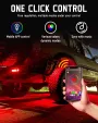 NOVSIGHT A500-RK-R3 4PCS LED RGB Off-road Chassis Lights IP68 Waterproof Rating APP Control Compatibility IOS Android