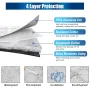Car Rear Windshield Snow Cover 4-Layer For Winter Snow Frost Removal With Magnetic Edge And Windproof Belt Waterproof Dustproof Privacy for Seden