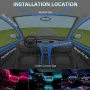 Strisce luminose a LED RGB 1 in 1 da 2 m, per interni auto, con controllo tramite app, lampada decorativa per cruscotto a LED al neon.