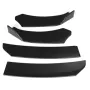 AUTSOME 4PCS Black Front Lip Chin Bumper Spoilers Body Kits For Car Universal