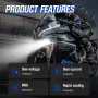 NOVSIGHT A500-WL11-1 2-inch 1500lm Motorcycle Headlight Dual Beam Modes Motorcycle Spotlight IP68 Waterproof