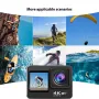 AUSEK 4K 60fps Action Camera with Dual Screen Sport Camera Anti-Shake Remote Control Video Wifi Oet Wide Angle DV Camera Sports Camera 30m Waterproof Ratingutdoor Cycling Helm