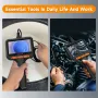 4.3'' IPS Screen Industrial Handheld HD 1080P 8mm Endoscope 8 LEDs IP67 Waterproof Auto Repair Plumbing Maintenance Appliance Inspection T42-AV