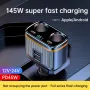 145W Car Charger Dual USB Ports Type C PD Fast Charge Adapter For Xiaomi Huawei Phone Charger Car Socket