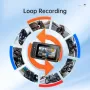AZDOME Motorcycle Driving Recorder Front Rear Dual Lens DVR BSD Warning Function Waterproof Lens HD Wide Angle GPS Track M600