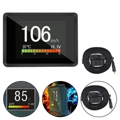 Car HUD Head-Up Display Obd Speed Fuel Consumption Water Temperature Voltage Overspeed Alarm HD Head-Up Display