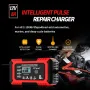 RJTianye 12V 8A 4ah-150ah Intelligent Pulse Repair Charger 110-230V AC Car Motorcycle Battery Charger LiFePO4 Charger Digital LCD Display