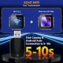Mini 2 in 1 Wired to Wireless CarPlay Android Auto Adapter Plug & Play 5GHz WiFi Fast Connection Convert the Original car with Carplay cable to Wireless