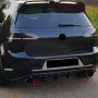 Rear Bumper Diffuser Gloss Black Side Splitters Spoiler Lip For Volkswagen/VW Golf 7 VII MK7 GTI 2013-2016 ABS 4 Fins