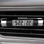 Car Air Outlet Thermometer Time Display High Precision Electronic Digital Car Clock LED Thermometer with Back Luminous