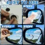 2Pcs Car Side Mirror Blindspot Adjustabe Angle Removable Wide Angle Convex RearView Mirror for Enhanced Safety Universal for Cars Suvs