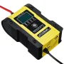 FOXSUR 7-Stages 12V 6A 24V 3A Battery Charger Touch Screen LCD Display Pulse Repair Automatic For Car Motorcycle Electric Scooter Lead-Acid Agm Gel Wet Lithium LiFePO4 Batteries