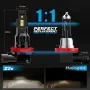Kit de conversion de phares antibrouillard à LED pour voiture General Liang H1 / H4 / H7 / H11 / 9005 / 9006, 2 pièces, Plug-and-Play intégré, 6 000 K, blanc froid