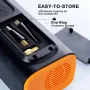 Cordless Smart Car Tire Inflator Dual Screen Display with LED Light Accurate Pressure Measurement Portable Multi-function Car Air Pump