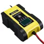 FOXSUR 7-Stages 12V 6A 24V 3A Battery Charger Touch Screen LCD Display Pulse Repair Automatic For Car Motorcycle Electric Scooter Lead-Acid Agm Gel Wet Lithium LiFePO4 Batteries