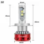 Autoleader Car LED Headlight U101 H4/H8/H11 6500K 6000LM Fog Lamps LUMILEDS-MZ Chip Headlamp