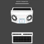 Solar-Powered Car Ventilation Fan Air Circulation Fan Solar Charging Ventilation Fan Auto Cooling Fan Air Exhaust Radiator for Vehicle Truck SUV