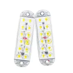 A Pair Of 12LEDs High-Bright Truck LED Flash DC 12-80V Warning Lights Trailer Signal Lamps Emergency Strobe Lights