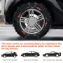 2pcs Full Cover Tire Snow Chains Anti-Slip Sand Muddy Roads with Quenched Steel Studs Winter Safety Emergency Necessities For Cars SUV Truck ATV Motorcycle