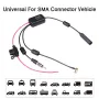 DAB+FM+Car Stereo Antenna Aerial Splitter Cable Adapter 12V Radio Signal Amplifier Antenna Signal Booster FM/AM Car Accessories