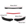 Car Front Bumper Lip Spoiler Glossy Universal Black Red ABS Easy Installation Improves Aerodynamics Stylish Design