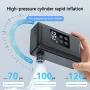 Mountain Road Bicycle Tire Inflator Smart Digital Display 150 PSI Portable Electric Air Pump USB Lightweight Design for Car Bicycle Ball