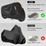 210D Motorcycle Cover Rainproof Sunscreen Anti-UV Motorbike Cover Thickened Oxford Cloth Dust Cover Built-In Anti-Theft Buckle