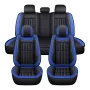 Eluto 5 Seats Car Seat Covers Universal PU Leather Seat Cushion Non-slip Protector Mat