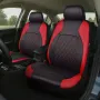 4Pcs/Set Luxury PU Leather Car Seat Covers Full Set Non-Slip Universal Fit for Cars Trucks SUVs Airbag Compatible Black Blue Red Seat Protectors
