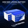 PWOD 12.8V 100Ah 1280Wh Mini LiFePO4 Battery Pack Grade A Build-in BMS Lithium Iron Phosphate For RV EV Solar Camping