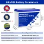 PWOD 25.6V 100Ah 2560Wh Mini LiFePO4 Battery Storage Box RV & Boat Lithium Battery Built-in BMS IP65 Protection