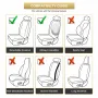 Eluto 5 Seats Car Seat Covers Universal PU Leather Seat Cushion Non-slip Protector Mat