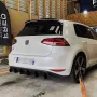 Rear Bumper Diffuser Gloss Black Side Splitters Spoiler Lip For Volkswagen/VW Golf 7 VII MK7 GTI 2013-2016 ABS 4 Fins