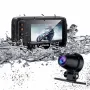 AZDOME Motorcycle Driving Recorder Front Rear Dual Lens DVR BSD Warning Function Waterproof Lens HD Wide Angle GPS Track M600