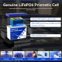 PWOD 25.6V 100Ah 2560Wh Mini LiFePO4 Battery Storage Box RV & Boat Lithium Battery Built-in BMS IP65 Protection