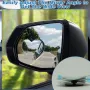 2Pcs Car Side Mirror Blindspot Adjustabe Angle Removable Wide Angle Convex RearView Mirror for Enhanced Safety Universal for Cars Suvs