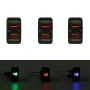 Dual USB QC Car Charger Socket Power Adapter With 12-24V Voltmeter LED Car Accessories 40mm*22mm For Toyota Quick Charge For Mobile Phone