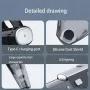 VC008 Handheld Vacuum Cordless 8000Pa Rechargable 6.0ah Portable 90W 8000r/min Brushed Motor Mini Cleaner with LED for Home Bedroom Car SUV
